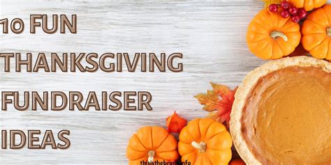 thanksgiving fundraising ideas
